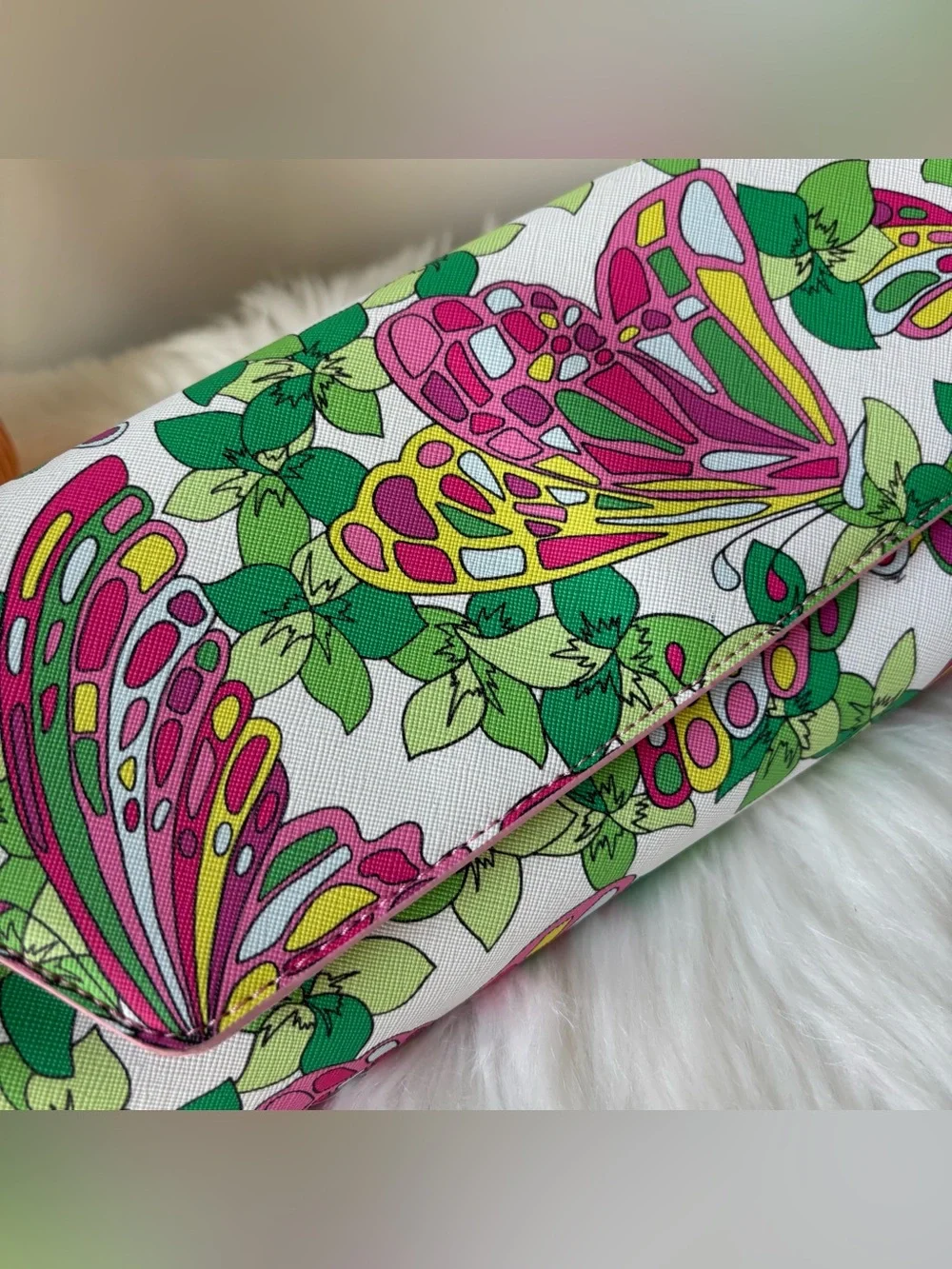 Trina Turk Women Clutch Purse in  “Butterfly” Print  Multicolored NWOT